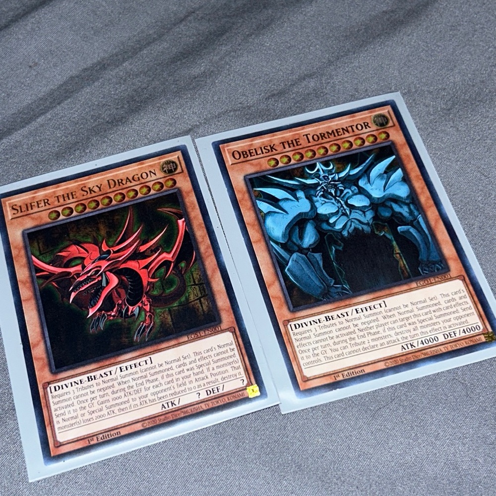 silfer the sky dragon , obelisk the tormentor yugioh lot!